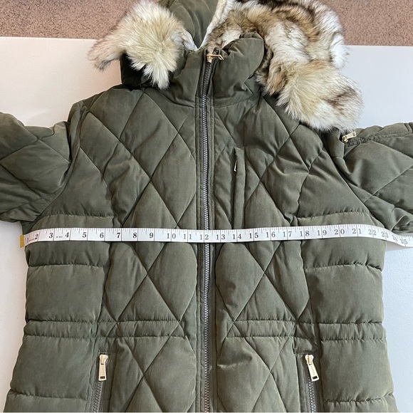 NWT Nautica Quilted Puffer Faux Fur Trim Hood Coat Jacket Women XL Outdoor Ski - Picture 9 of 11
